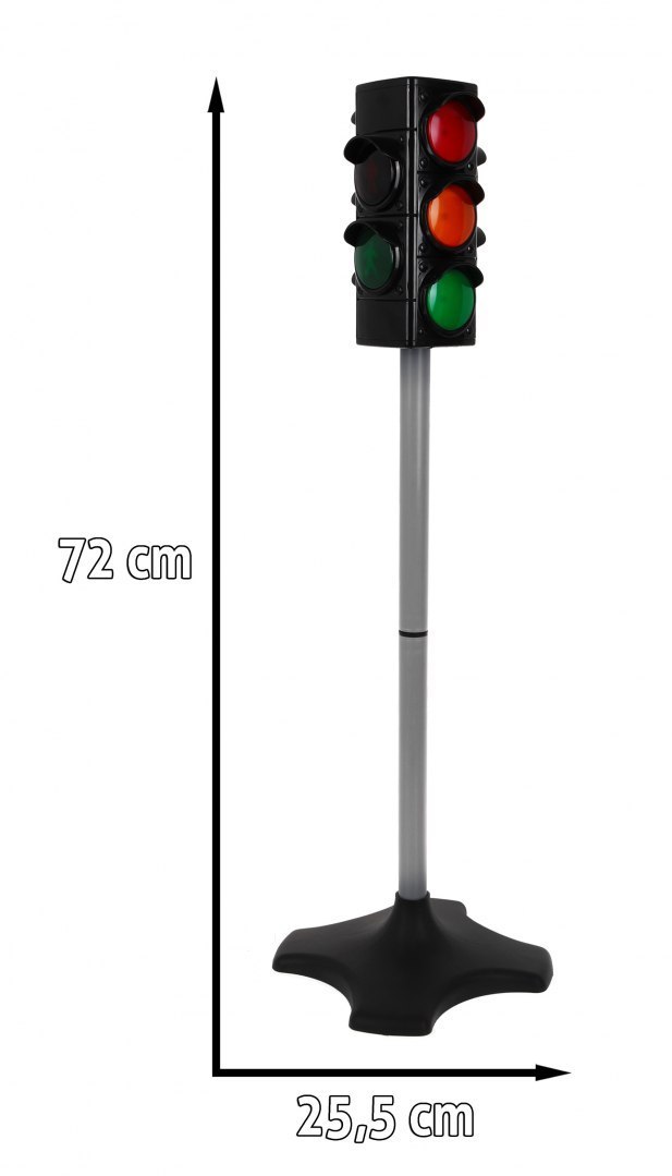 JOKO Dopravná SADA 3v1 Semafór pre deti so zvukom a svetlom 72cm + Železničná závora + Dopravné značky 5ks 80cm