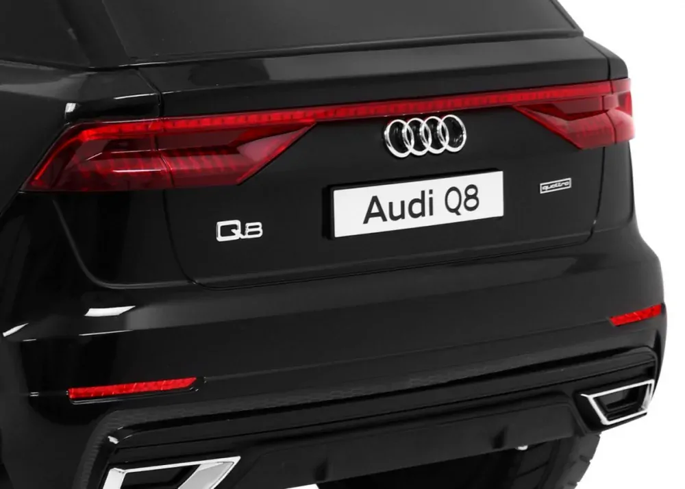 JOKO Elektrické autíčko Audi Q8 Lift, penové kolesá, kožené sedadlo, USB, MP3, čierne