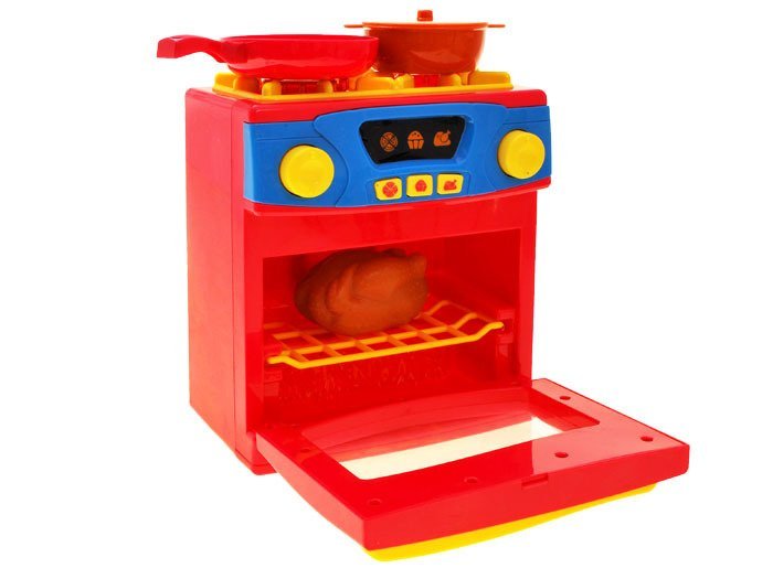 JOKO Detský plynový sporák, rúra, na batérie so svetlom a zvukom + príslušenstvom, ružový