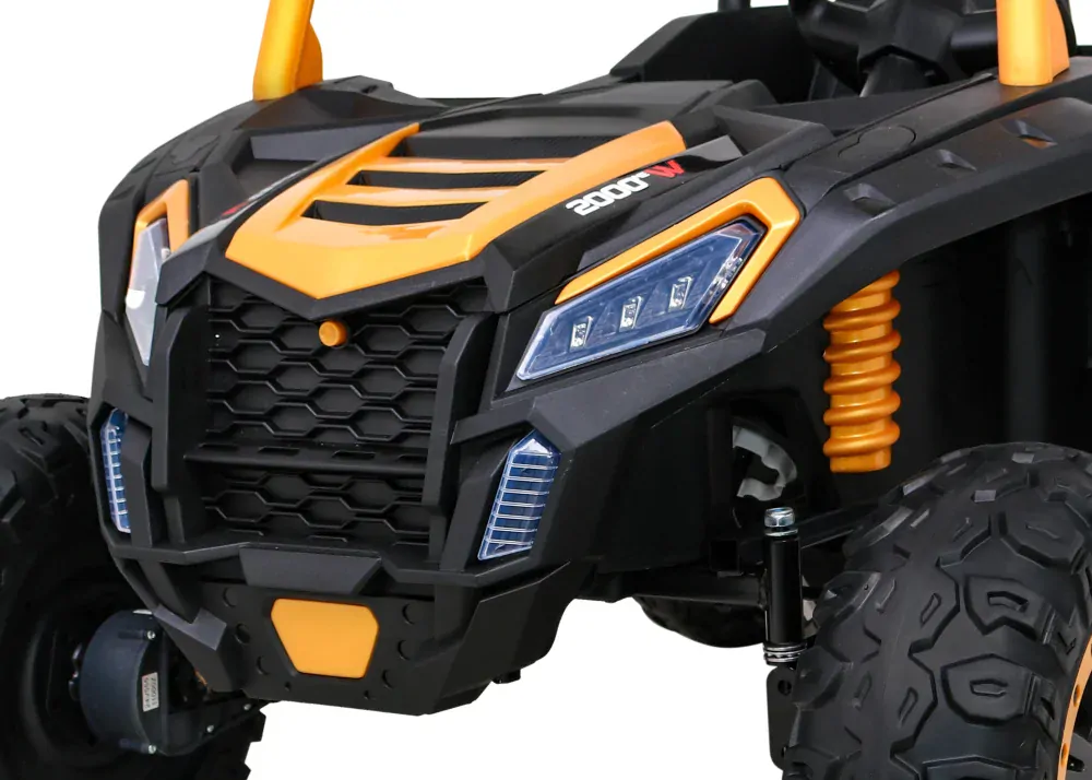 JOKO Elektrické autíčko Buggy 4x4 ATV Racing 200W 24V, nosnosť 60kg, Dvojmiestne, penové kolesá, zlaté