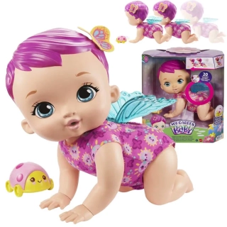 Mattel Veľká Interaktívna Bábika My Garden baby lezúci motýlik so zvukmi 23cm, ružová