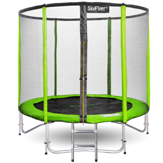 SkyFlyer, Trampolína 180cm 2v1 + rebrík, nosnosť 150kg, zelená