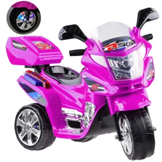 JOKO Elektrická Motorka Lights, osvetlené kolesá, USB vstup, ružová