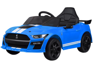 JOKO Elektrické Autíčko Ford Mustang Shelby GT500, penové kolesá, kožené sedadlo, FM Rádio, modré