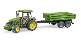 Bruder, Traktor John Deere 5115M s prívesom, 1:16